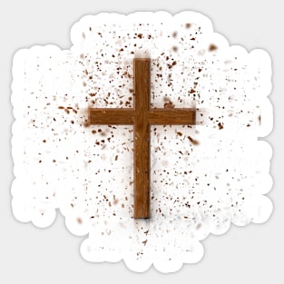 Splatter Spray Paint Epic Cross Sticker